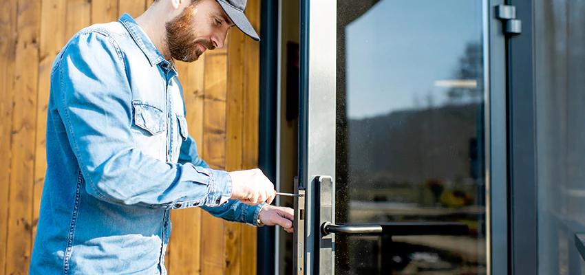 Frameless Glass Storefront Door Locks Replacement in Highland Park